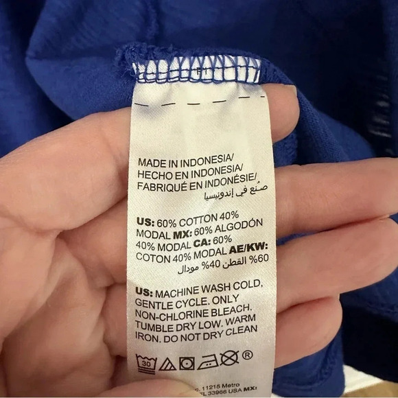 Chico's The Ultimate Tee Cotton Slub Cardigan Royal Blue Long Sleeve Size S GUC - Picture 3 of 7